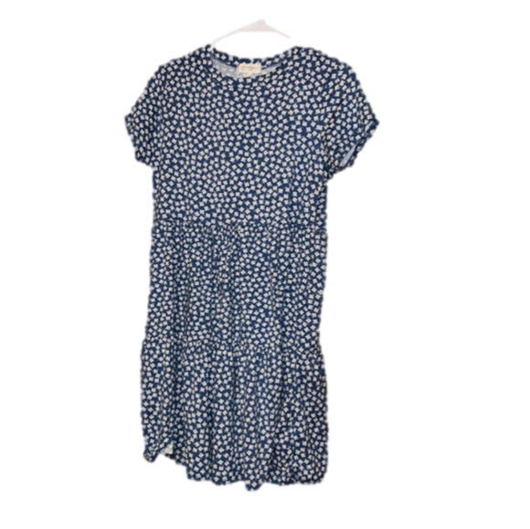Jessica Simpson Dresses & Skirts - Jessica Simpson Size Large Blue White Floral Dress mini babydoll dress